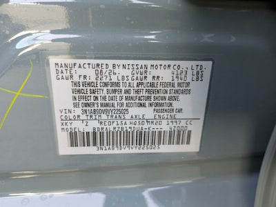 2027 Nissan Sentra SR