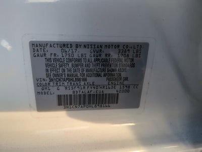 2017 Nissan Versa Sedan 1.6 S