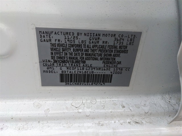 2025 Nissan Versa 1.6 S