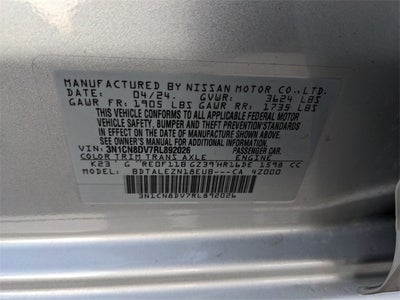 2024 Nissan Versa 1.6 S