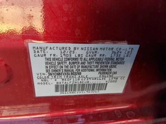 2025 Nissan Versa 1.6 SV