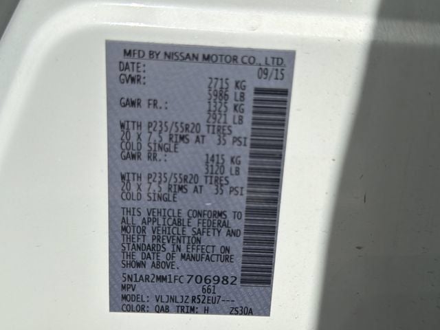 2015 Nissan Pathfinder Platinum