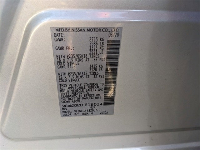 2020 Nissan Pathfinder SL