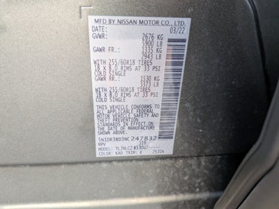 2022 Nissan Pathfinder SV