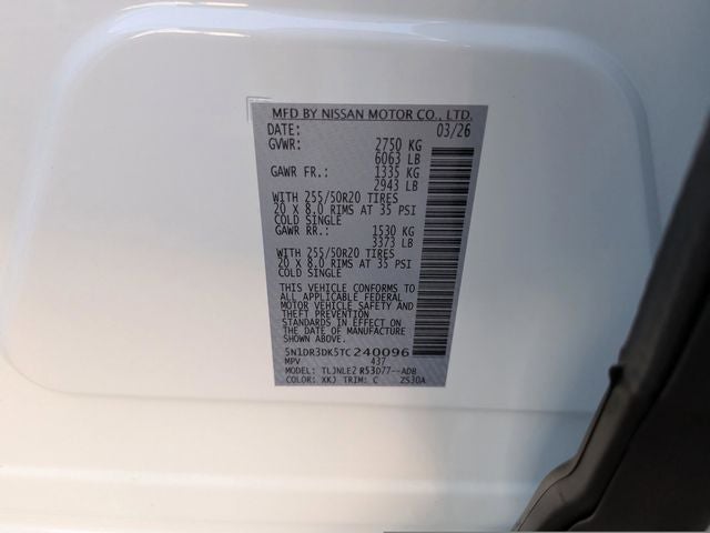 2026 Nissan Pathfinder Platinum