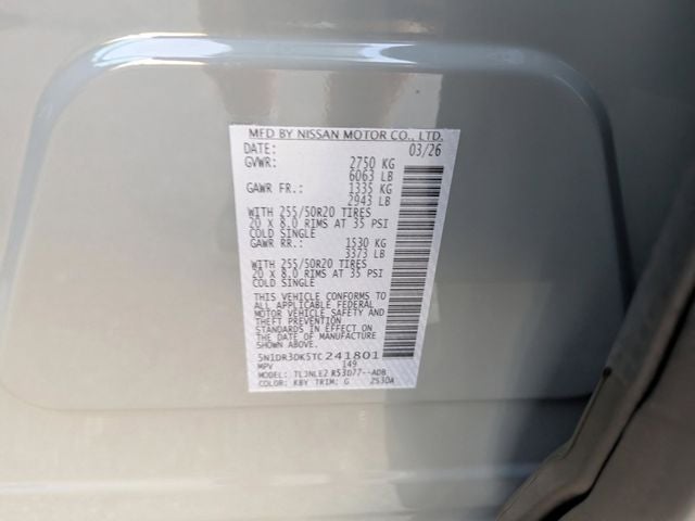 2026 Nissan Pathfinder Platinum