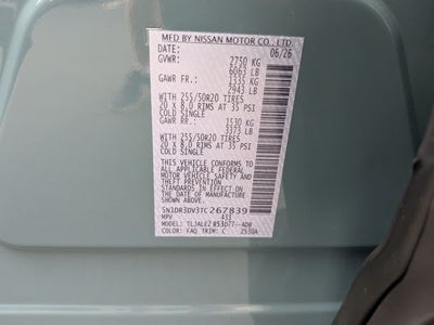 2026 Nissan Pathfinder Platinum