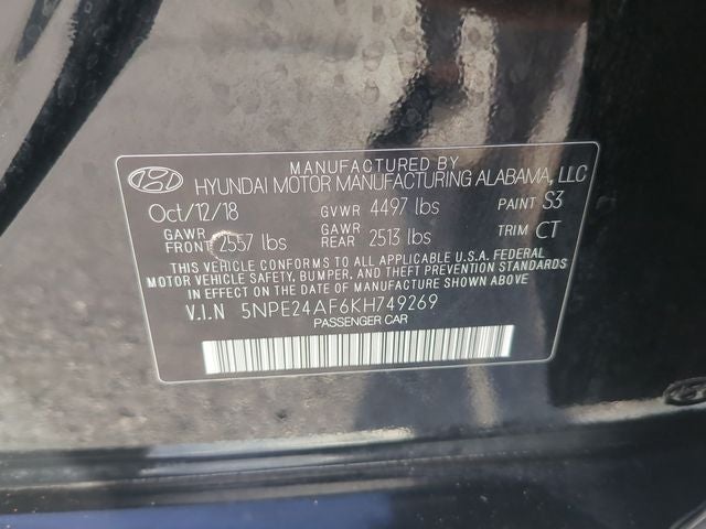 2019 Hyundai Sonata SE