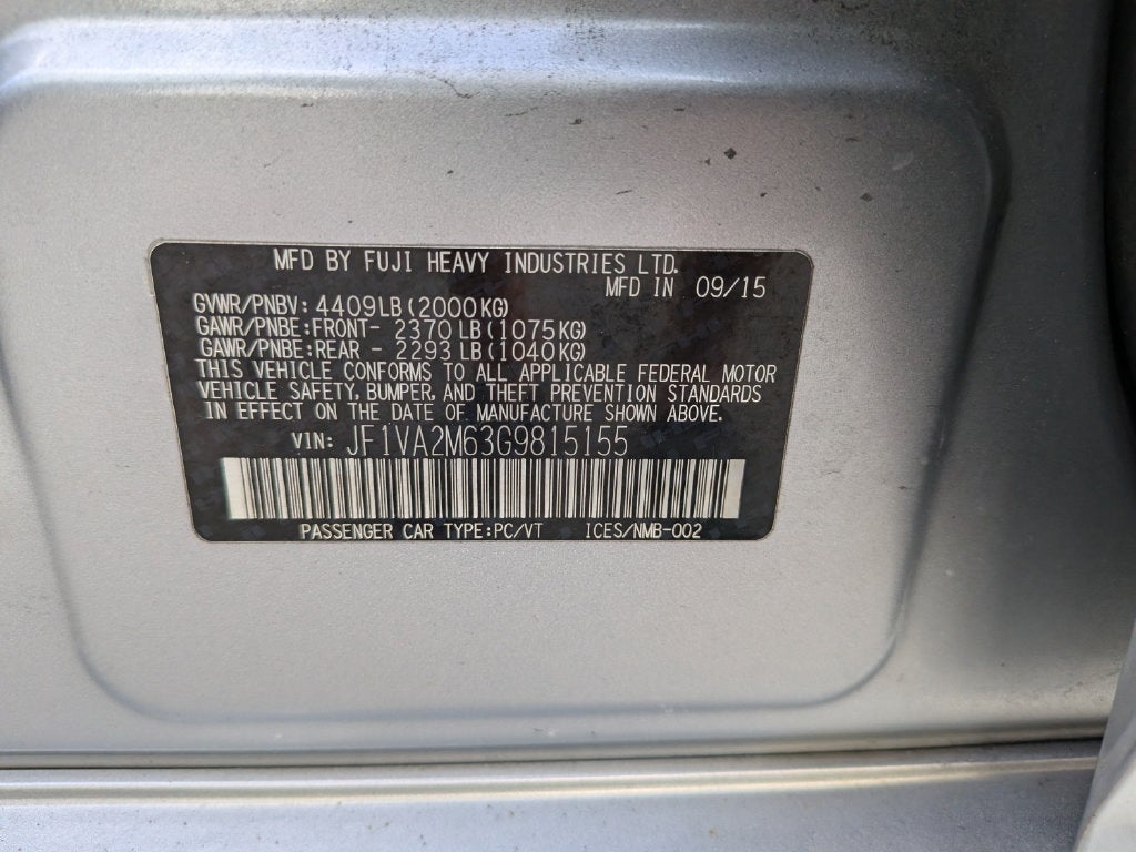 2016 Subaru WRX STI STi