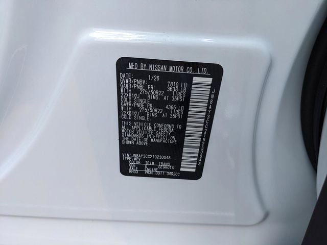 2026 Nissan Armada Platinum Reserve