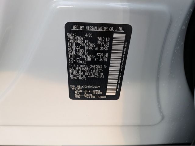 2026 Nissan Armada Platinum Reserve